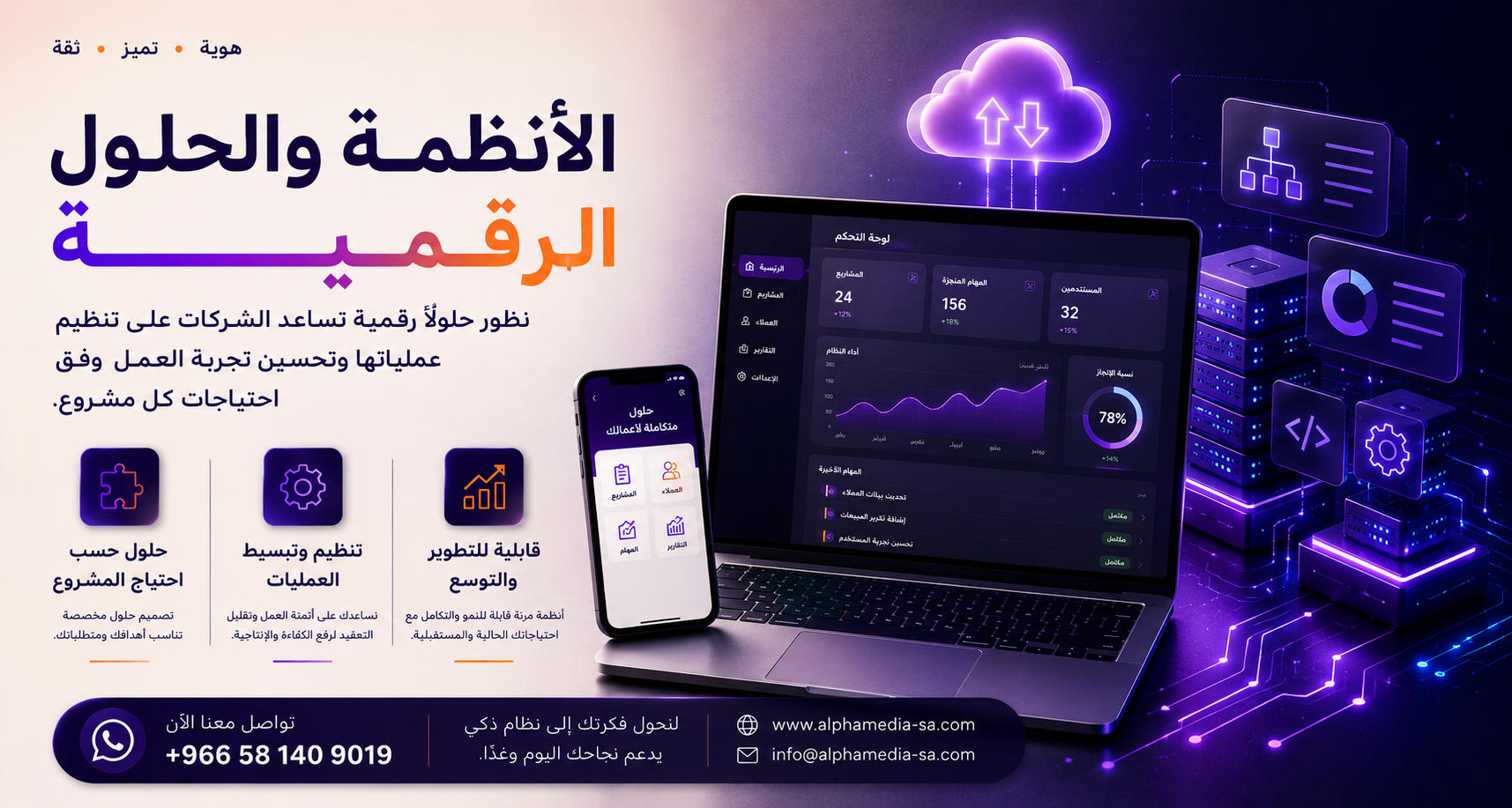 الأنظمة والحلول الرقمية - Alpha Media